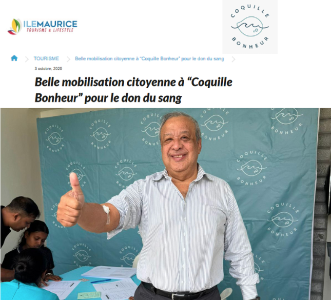 Ile Maurice : Great citizen mobilization at “Coquille Bonheur” for blood donation